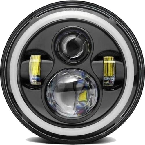 7 Inch LED Headlight Lamp Projector Motorcycle For Harley Jeep Wranger