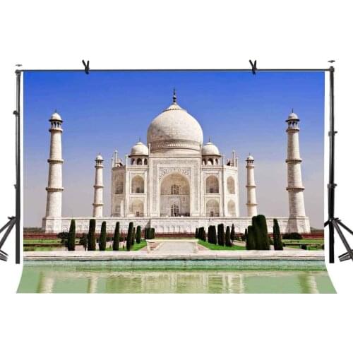 7x5ft Taj Mahal Backdrop Indian Famous Architectural Taj Mahal Photography Background and Studio Photography Backdrop Props