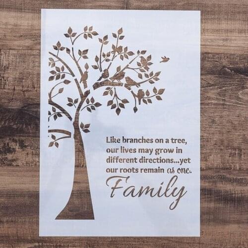 A4 A3 A2 Size DIY Craft Tree Mandala Stencil for Wall Painting Scrapbooking Stamping Stamp Album DecorEmbossing Paper Card