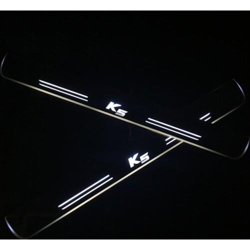 Car LED Door Sill Scuff Plate For Kia K5 Optima 2015 2016 2017 2018 Exterior Parts Pathway Dynamic Welcome Pedal Light