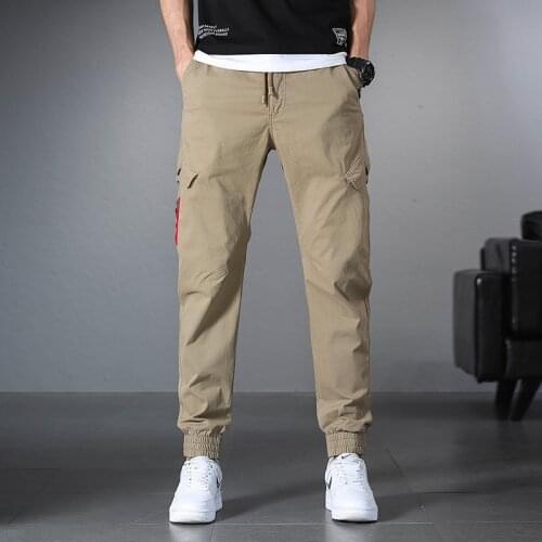 2021 New Arrival Mens Pants Cotton Cargo Male Clothing Autumn Casual Fashion Elastic Waist Quality Pantalones Cargo Pants Men