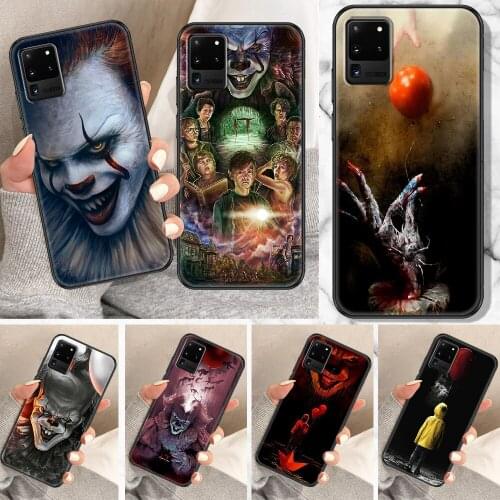 Stephen King It pennywise Phone case For Samsung Galaxy Note 4 8 9 10 20 S8 S9 S10 S10E S20 Plus UITRA Ultra black luxury