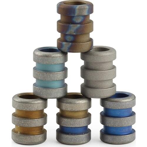 EDC Flame Titanium Paracord Bead Pendant Gray Titanium Alloy Knife Beads Rope Cord