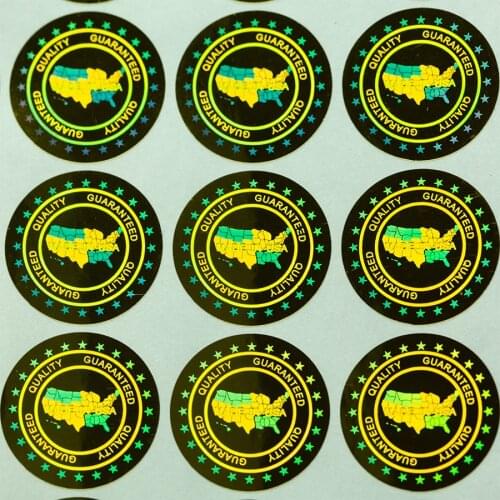 Anti-fake Hologram Laser Holographic Sticker Label QUALITY GUARANTEED MADE IN USA Security sticker for package 20x20mm 2000pcs