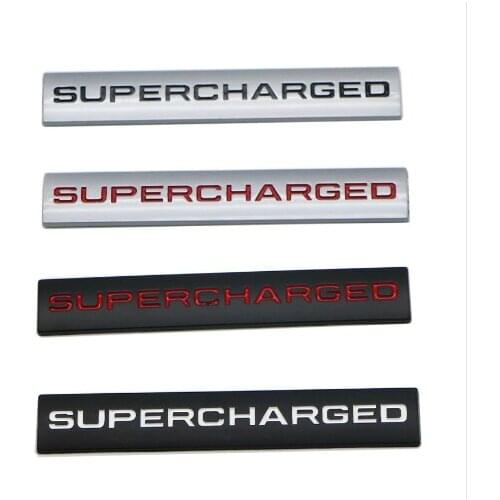 Metal Supercharged Auto Trunk Emblems Badge Decals Sticker Car Accessories