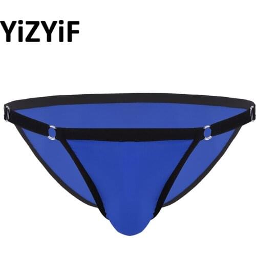 Gay Swimwear Mens Swimsuit Sexy Lingerie Bikini Swim Briefs Underwear Adjustable Waistband Fabric Low Rise Panties Swimming Suit