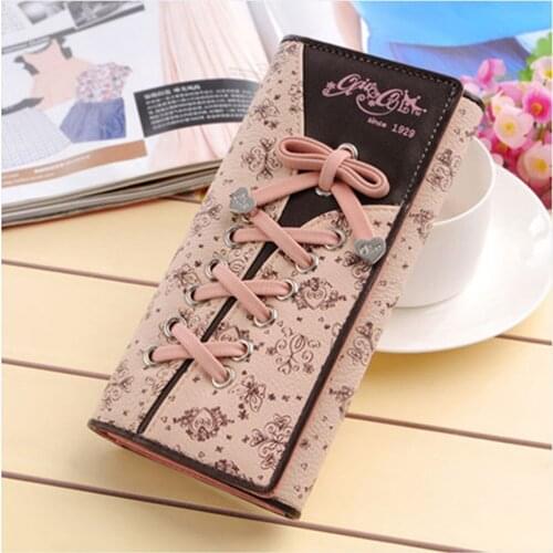 New 2018 Women Wallets Designer Wallets Brand Wallet Womens Purse Long Design Locking Buckle Female Purses Messenger Bags A035