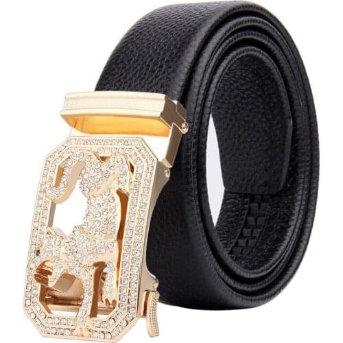 Men high quality genuine leather belt luxury designer belts men cowskin fashion Strap male for man AL007