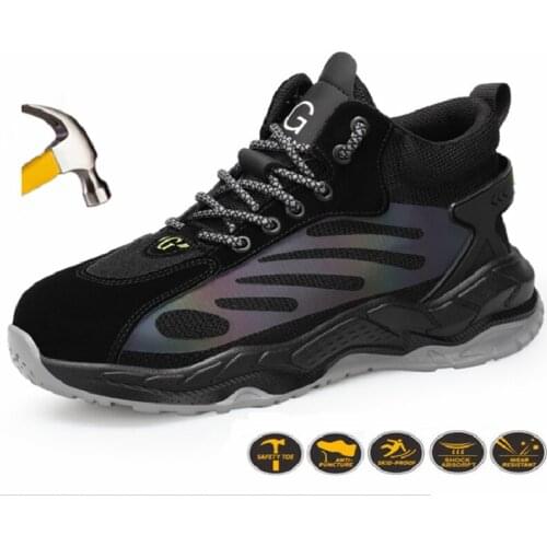 Luxury Mens Steel Toe Cap Protective Work Shoes Outdoor Anti Smashing Boots Men Puncture Proof Safety Shoes Designer Sneakers