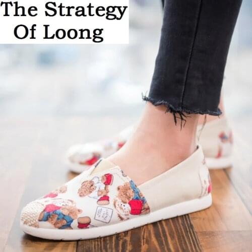 Women Canvas Embroidered Cartoon Flat Heels Fisherman Shoes Spring Summer Autumn Lady Comfortable Casual Flats 20180731