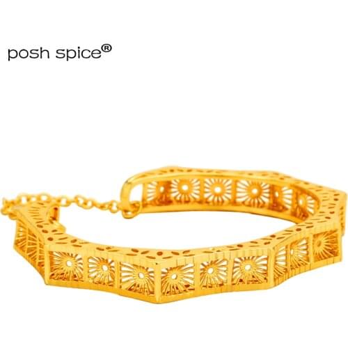 Dubai Gold Bangles for Women Ethiopain African Bangles Bracelets Indian Middle East Jewelry Wedding Gift