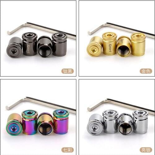 1 set (4 + 1) anti-theft sports tire valve dustproof tire cap valve cap, suitable for cars, bicycles, motorcycles