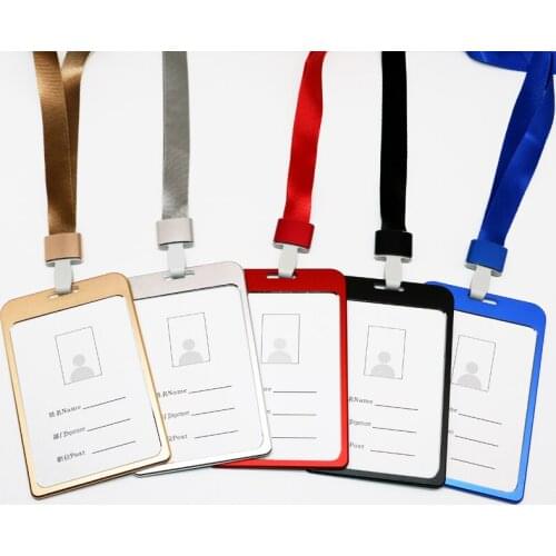 10pcs Aluminum alloy card holder; working ID card holder; metal business card holder; badge holder yyn04