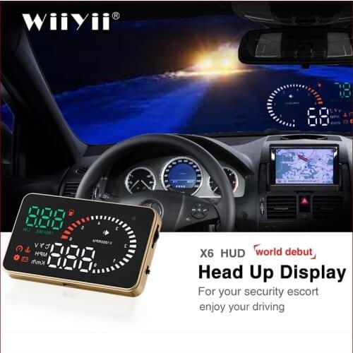 2021 X6 HUD Head Up Display 3'' Screen OBD II Interface Car HUD Vehicle Speed Electronic Car Display Speedometer Hud Display
