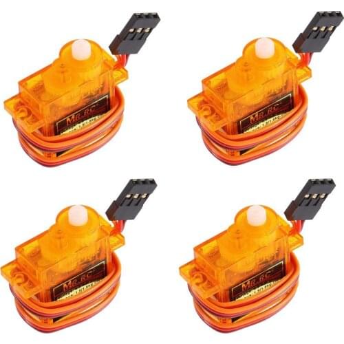 4pcs/lot MR.Rc Mini 9g 1.6KG Rc Micro Servo SG90 for RC 250 450 Helicopter Airplane Car Boat