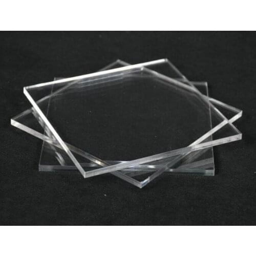 2x4 inch clear perspex sheet acrylic flat board 3mm thick panels blocks plastic plates Anti-scratch protection 6 packs