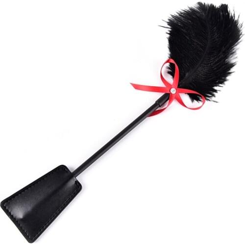 Bdsm Feather Tickled Whip bondage erotic punish Fetish Leather Spanking Paddle play Flogger sex toys for lover riding crop pony