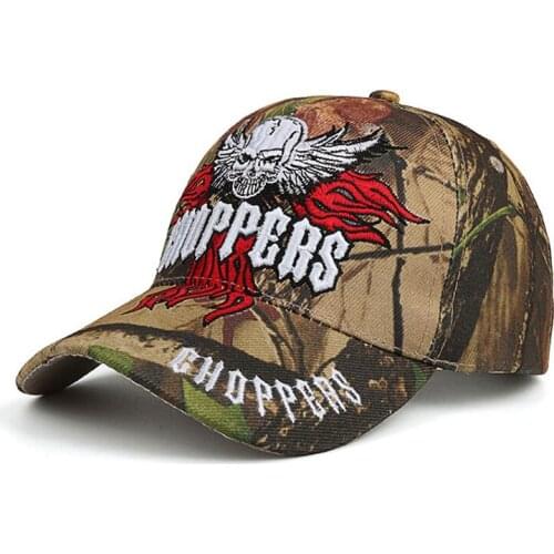 New Embroidered Skull Baseball Cap Men Women Camouflage Hunting Snapback Outdoor Army Tactical Caps Bone Fishing Dad Hat CP0445