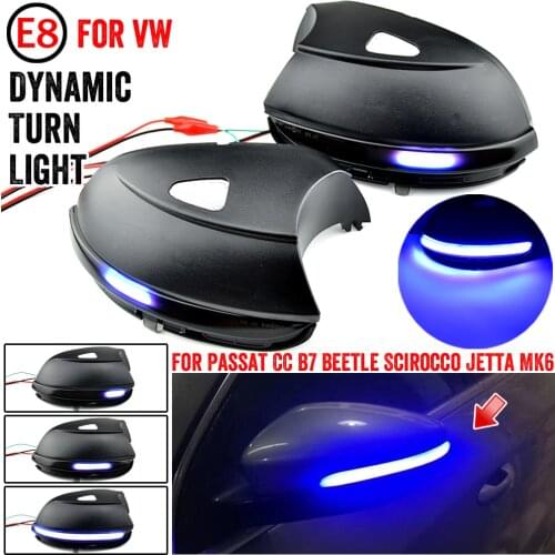 Side Wing Rearview Mirror Indicator Blinker Repeater Dynamic Turn Signal Light For VW Passat B7 CC Scirocco Jetta MK6 EOS