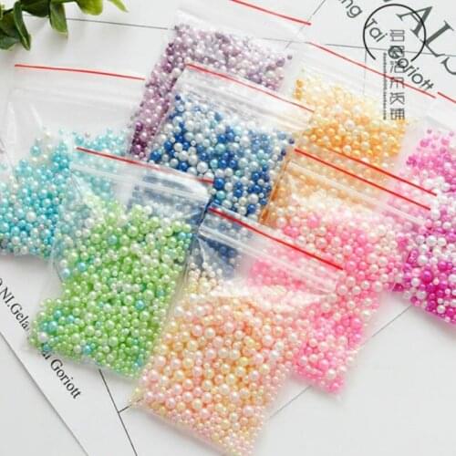 2/3/4/5mm Multi Size Option about 500Pcs/lot Random Mix Color No Holes Pearls Round Beads for DIY Craft Scrapbook Decoration