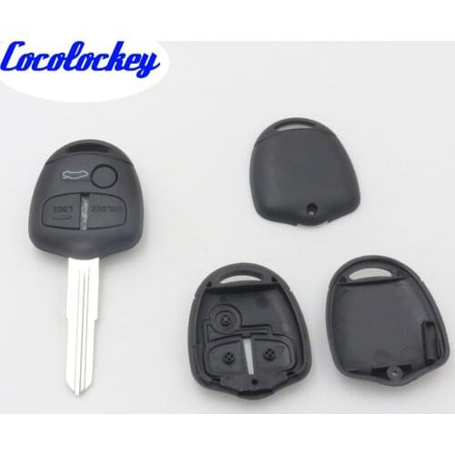 Cocolockey Remote Key Shell Fob Cover Fit for Mitsubishi Outlander Grandis 3Buttons Replacement Car Key Uncut 1PCS/LOTS