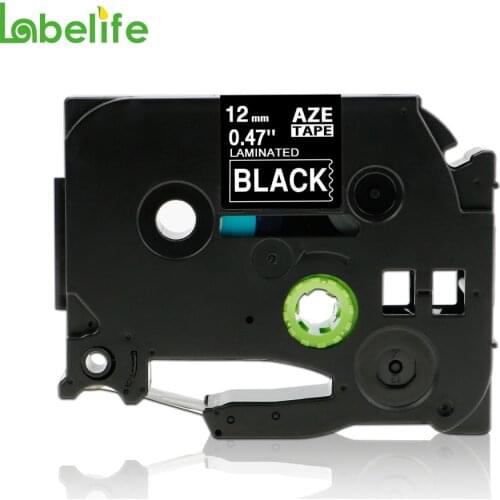 Labelife 1pcs TZe-335 TZe335 TZ-335 TZ335 White on Black Compatible with Brother P-touch Label Makers 12mm* 8m