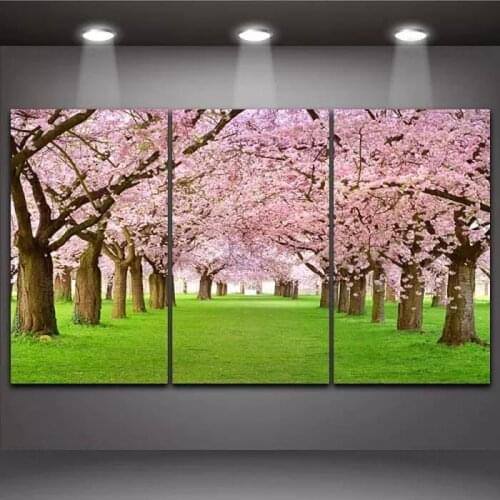 Cherry Blossom Photo Sakura Tree Landscape Painting Canvas Painting Wall Picture Home Living Office Mural Decor