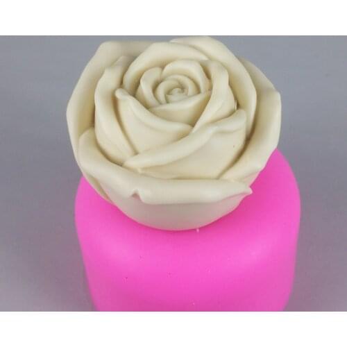 3D rose shape silica gel mold aromatherapy gypsum candle soap making mould DIY Flower Soap Making Silicone Mold