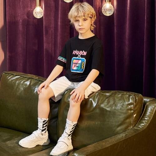 New T-shirt Mens Printed Short-sleeve Summer Round Neck Loose Comfortable T-shirt Casual Vetement Enfant T Shirt Boys BA60DX