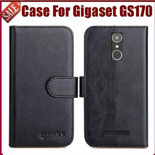 Hot Sale! Gigaset GS170 Case New Arrival 6 Colors High Quality Flip Leather Protective Phone Cover For Gigaset GS170 Case