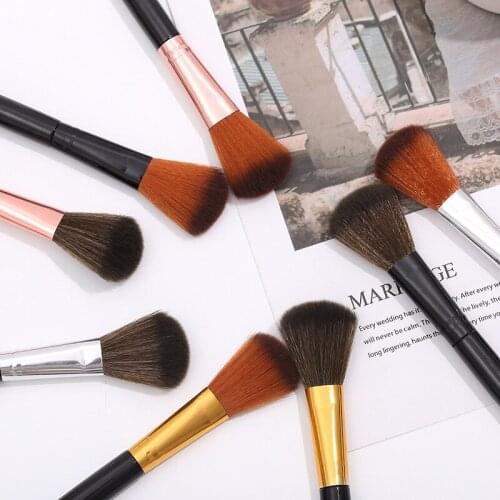 3pcs Blush Loose Powder Loose Powder Brush High Gloss Repair Volume Soft Fiber Plastic Handle Powder Brush