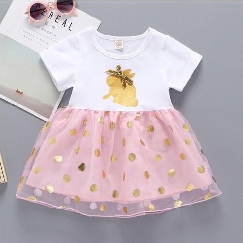 2020 TALLOLY summer hot-selling childrens and girls' bowknot cartoon printing net yarn printing dress hair rope