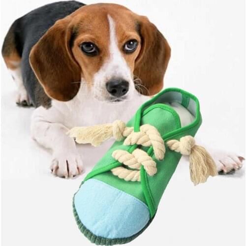 Dog Shoes Toy Creative Pure Color Soft Fabric Shoes Dog Chewing Toy for Pet Owner игрушки для собак