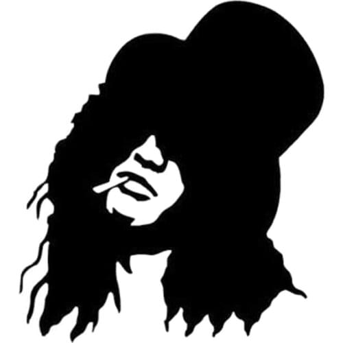 13.8cm*15.5cm Slash Guns N' Roses Fashion Stickers Decals Car Styling Vinyl Black/Silver S3-7020