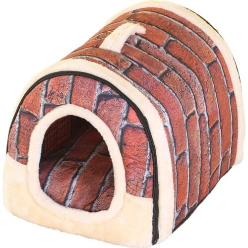 2021 New Cat Dog Nest Dual Use Warm Soft Pet Sleeping Bed Cushion Foldable Home Washable Blanket Mat