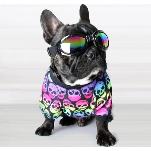 French Bulldog Pet Clothes Print Dog Shirt Spring Autumn Pet Dog Hoodie Puppy Outfit Small Medium Dogs Clothing For Dogs Vest