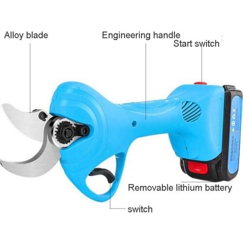 Wholesale Factory Plastic Shell Blue 30Mm Portable Electric Pruner