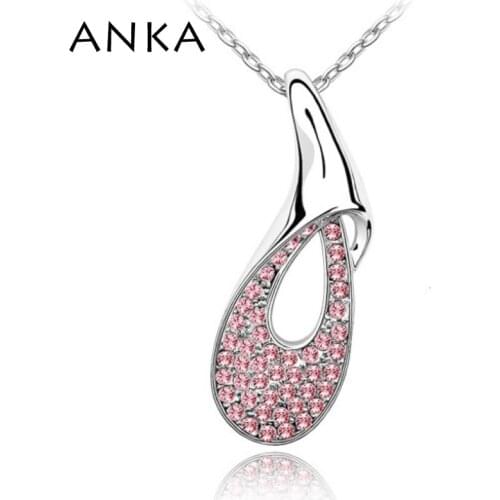 ANKA New Accessories Collier Jewelry Newest Necklace Jewellery Drop Pendant Mixed Colors Free Shipping Crystal Necklace #78889