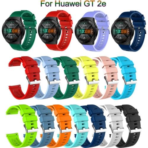 22mm Width Sport Silicone Watch Strap For Huawei Watch GT 2e Smart Watch Band Bracelet Rubber Wristband