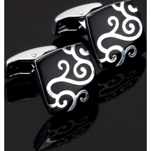 Luxury Fashion cufflinks for mens Brand cuff buttons Stainless Steel red enamel cuff links High Quality abotoaduras Jewelry