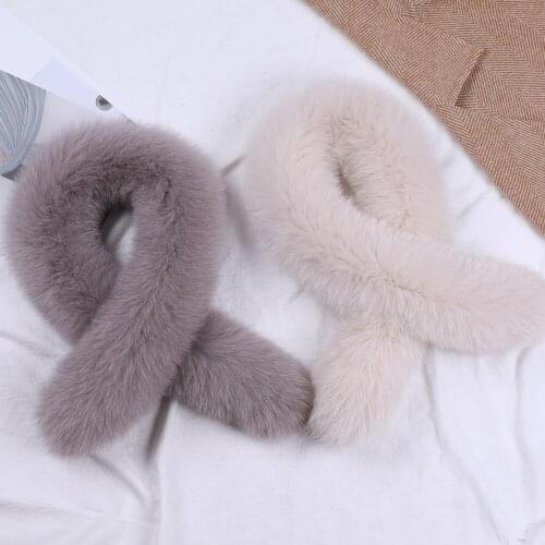Brand New Genuine Real Fox Fur Long Scarf Womens Fashion Fur Scarve Winter Wrap Fluffy Warm Luxury Scarfs Neckchief Neck Warmer