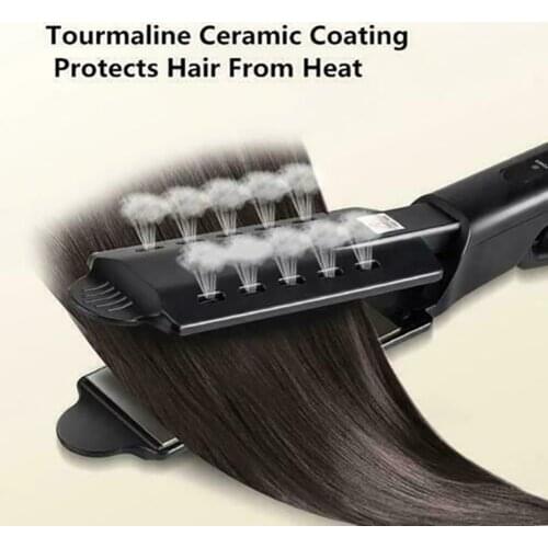 Hair Straightener Hot Comb Hair Curler Tourmaline Ceramic Irons Hair Straightener For Women Steamer Pro Hair Styling Tool
