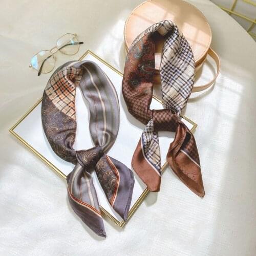Silk Printing Cashew Women Decorate Scarf Spring Summer New Small Square Professional Ring Neck Protection