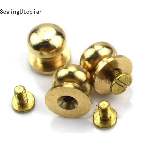 10PCS Metal Knob Screw Rivets Studs Buttons DIY Crafts Leather Belt Watchband Round Monk Head Rivets Spikes Decor Nail Buckles
