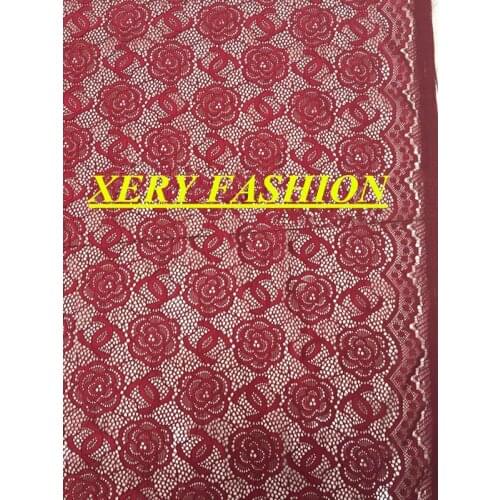 150cm wide high quality flora motif jacquard elastic lace fabric,XERY-TH0302B