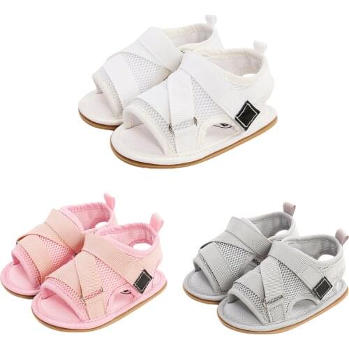 2021 Fashion Baby Girls Summer Sandals Cute Anti-Slip Soft Sole Ruffle Breathable Flat Shoes Toddler First Walker