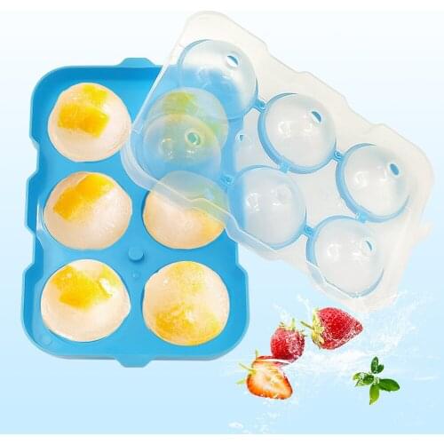 6 Cavity 5.5cm Big Size Ball Ice Molds Sphere Round Ball Ice Cube Makers Home Bar Party Kitchen Whiskey Cocktail DIY Ice Moulds