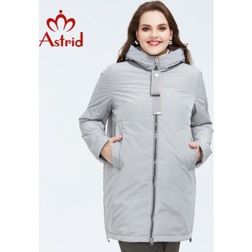 Astrid 2020 Spring new arrival women jacket outerwear high quality plus size mid-length style with zipper women fashion AM-8608