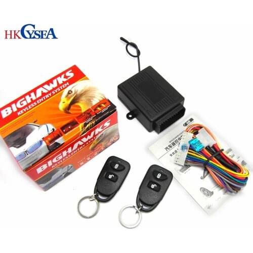 HKCYSEA Car Keyless Entry System without Siren for 12V DC Vehicle 1 Way Central Door Lock System M602-8114