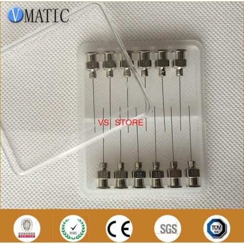 Free Shipping 1.5 Inch Tip Length 30G Stainless Steel Glue Dispensing Syringe Needle Tips 12Pcs 1-1/2 Inch